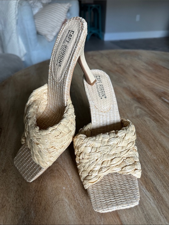 Cape Robbin Shoes - Cape Robbin Natural Braided Raffia Slide Mule